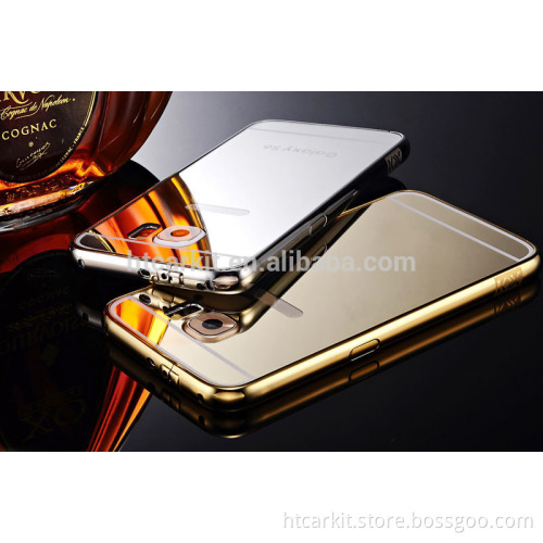 For samsung galaxy s6 aluminum frame + Plastic board kxx Metal Mirror case cover